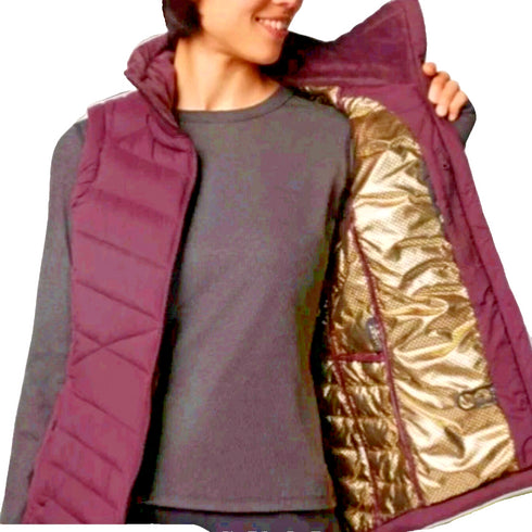 Columbia Women's Joy Peak II Omni Heat Infinity Gold Vest Moonvista Size 3X